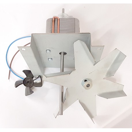 Single coil fan motor with impellers