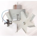 Single coil fan motor with impellers